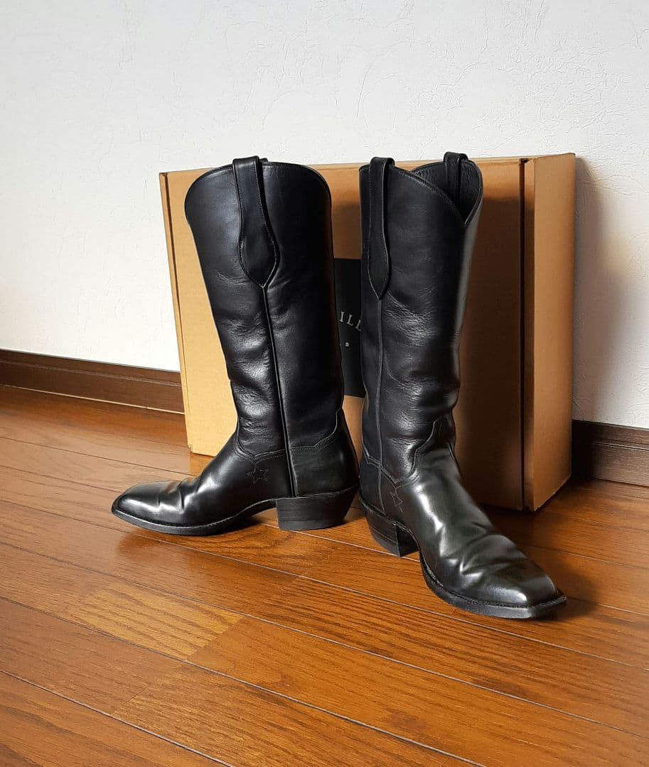 新春セール❗【アメリカ製】J.B.HILL ウエスタンブーツ 黒 おまけ付き