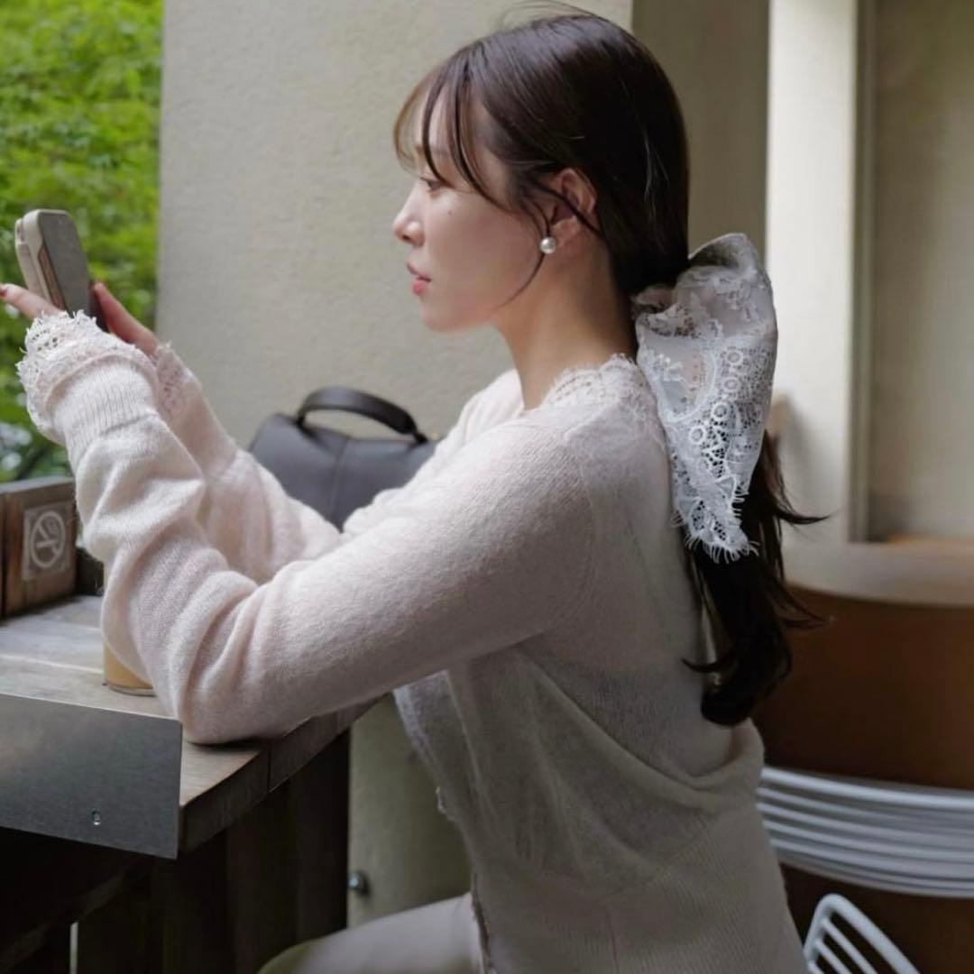 Aimeine シアーモヘヤレースカーディガン - メルカリ