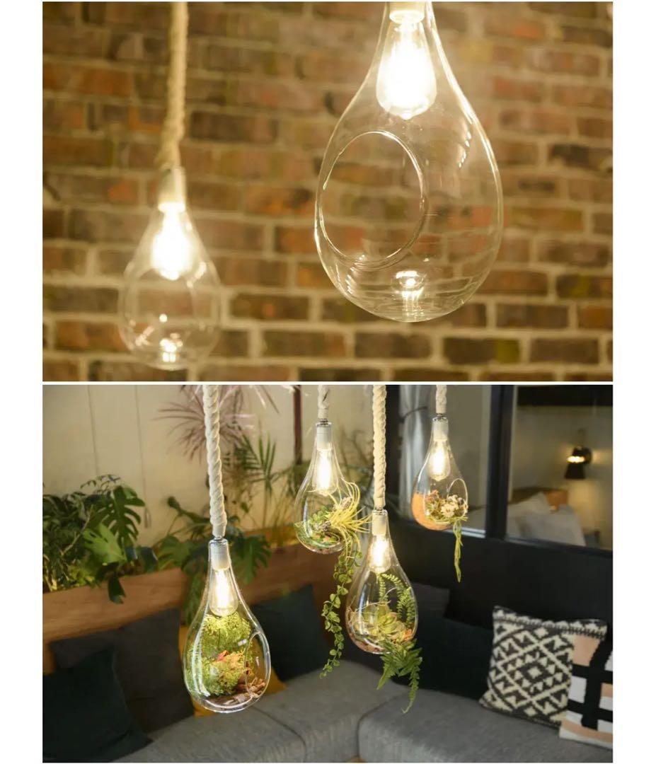 スワン電気 ボタニック ハンギングライト ペンダントライト ガラス ロープ