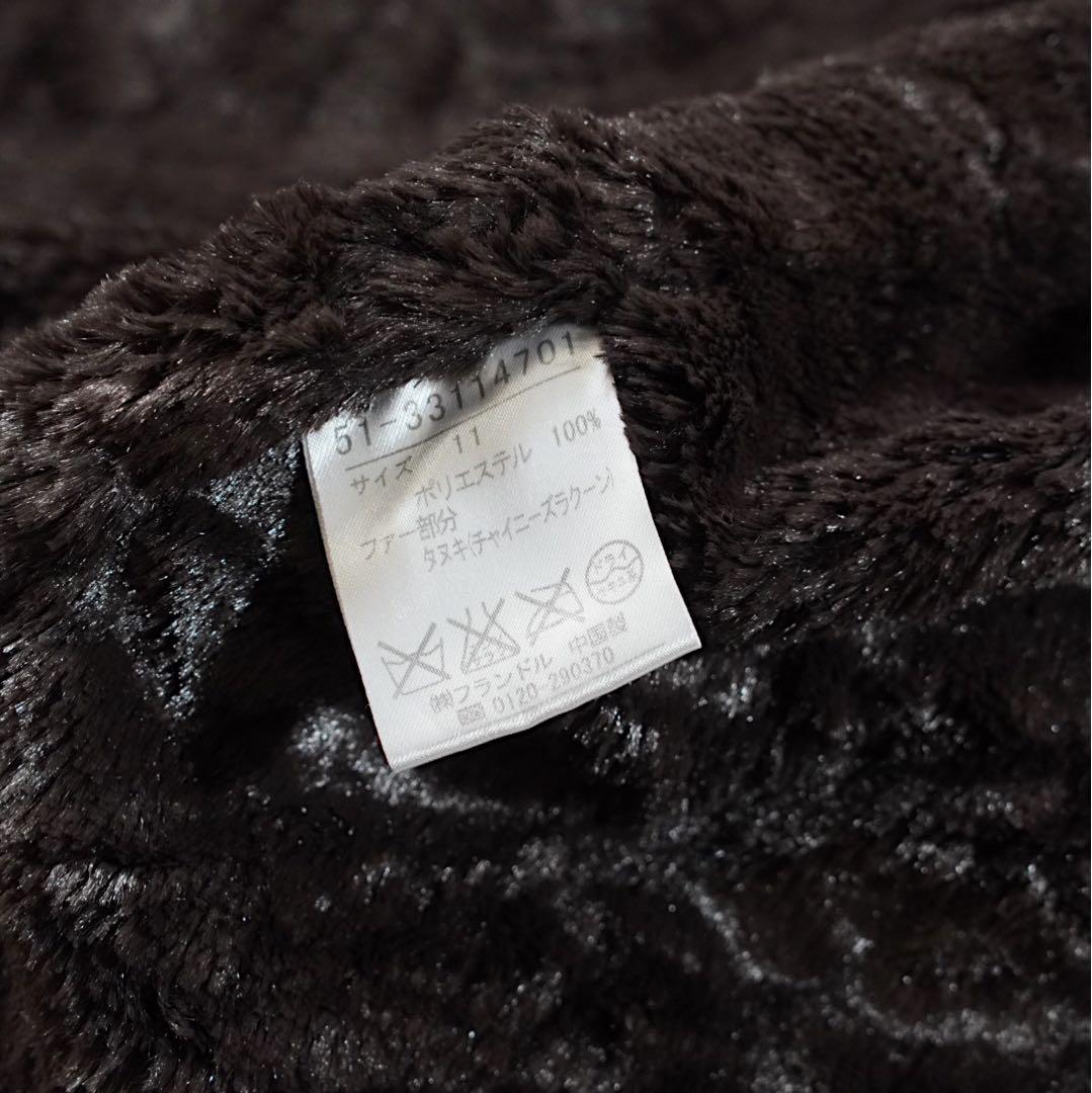 ラクーンファー《ef-de》モッズコート(11) ネイビー ライナー付き 裏ボア