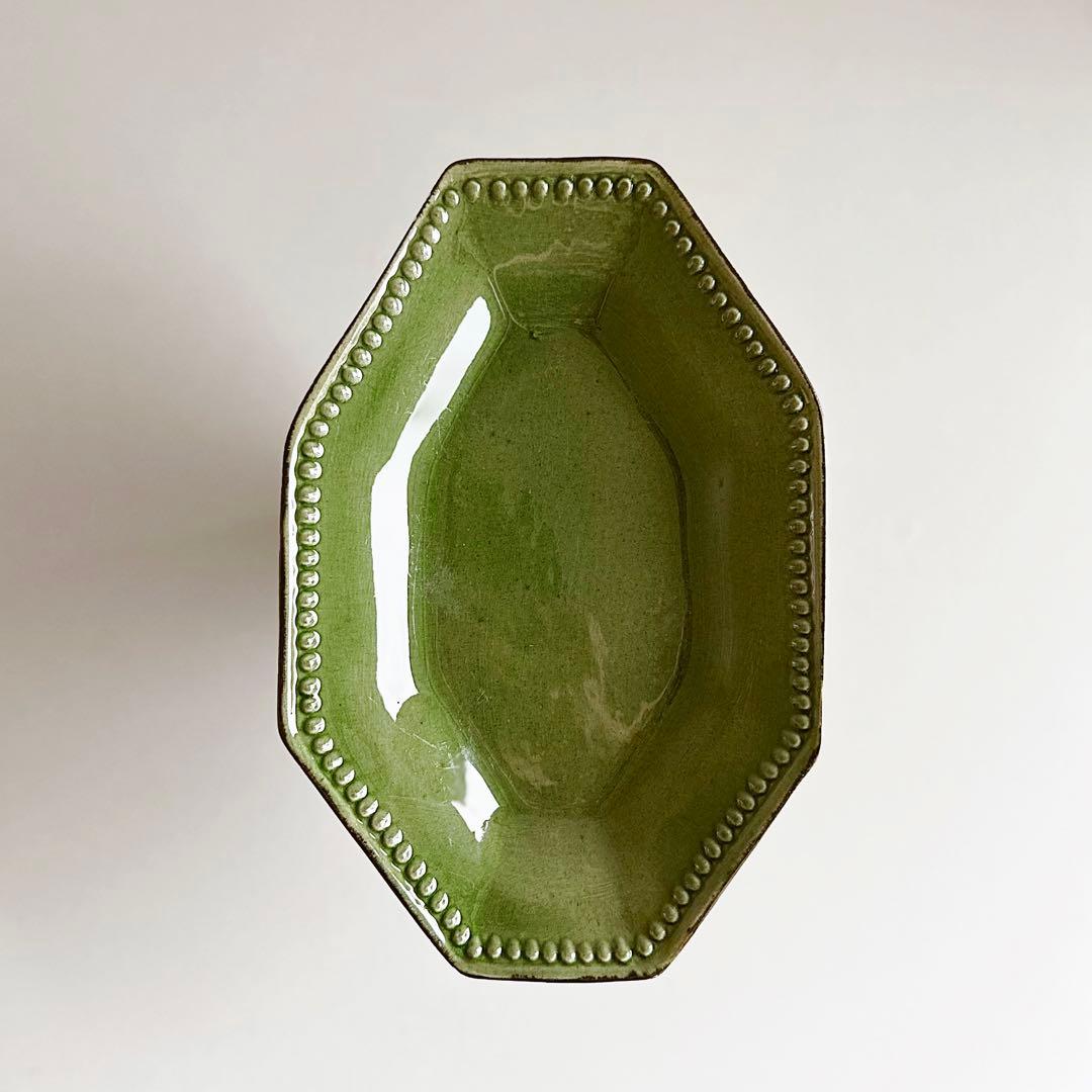 オクトゴナル ラヴィエ フランス 南仏陶器 緑釉 C 南仏陶器 | ぽわにえ・だむーる 〜 アンティーク・ブロカント