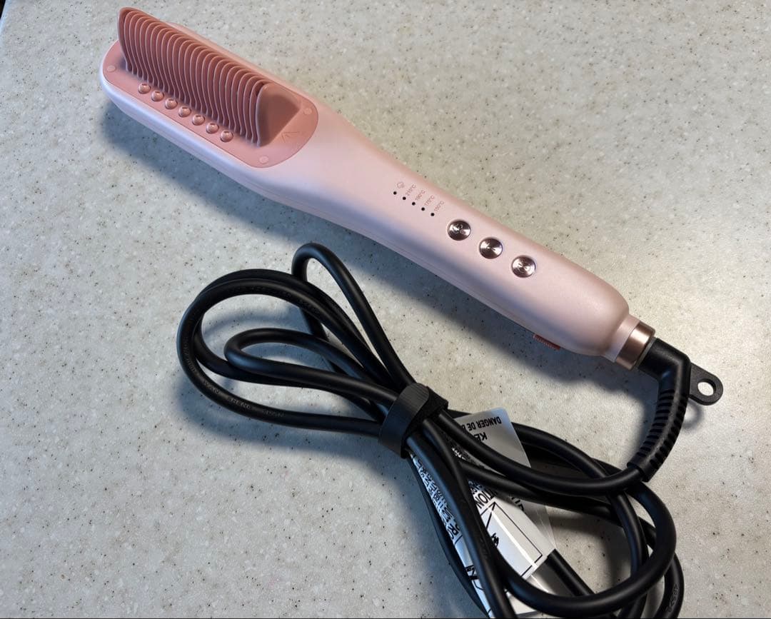 正規品　WAVY TALK スチームストレートブラシ ピンク Amazon.com : Wavytalk Pro Steam Hair Straightener Brush, Steamline