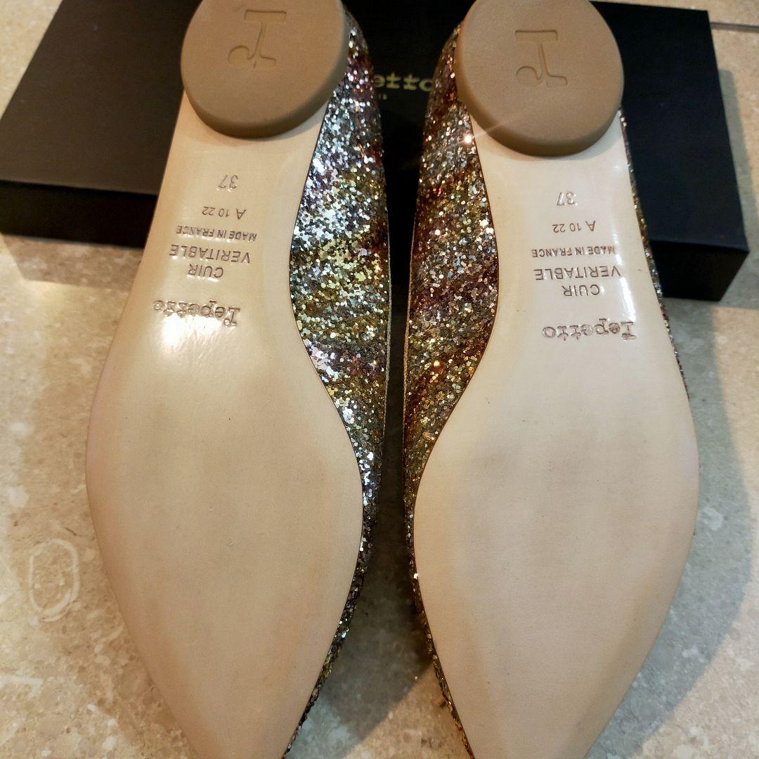【新品・未使用】 レペット グリッター フラットシューズ 37(23.5cm)