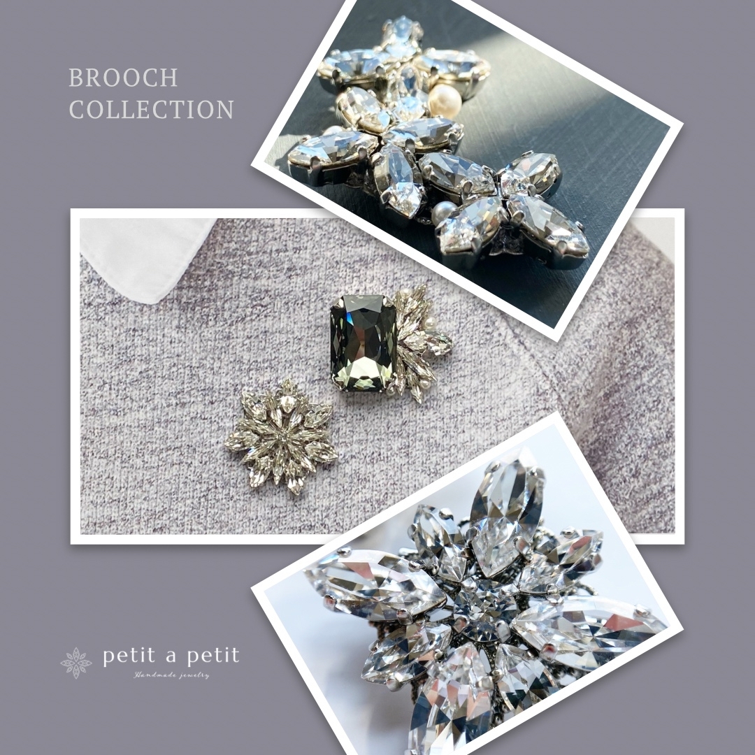 スワロフスキー®︎ ブローチ Neige ギフトボックス付