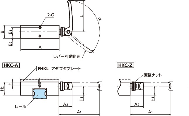 HKC-1501-A｜リニアクランパ・ズィー - マニュアル - 低コストタイプ A