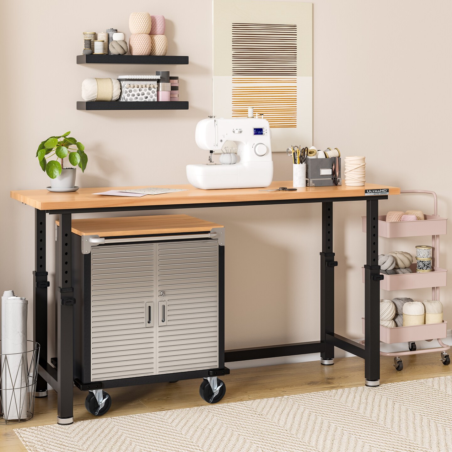 Seville Classics UltraHD Height Adjustable Workbench, Color