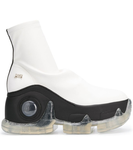 Air Rev. Xtra Vegan Platform Boots - White | SWEAR London