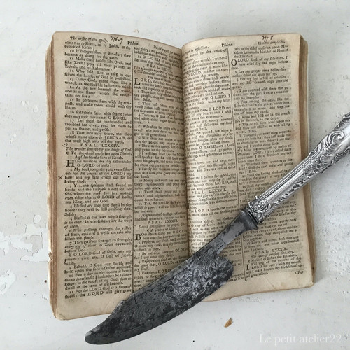 No12) フランス アンティーク 小さい 古書 (1800年代前半) 英語 13.5