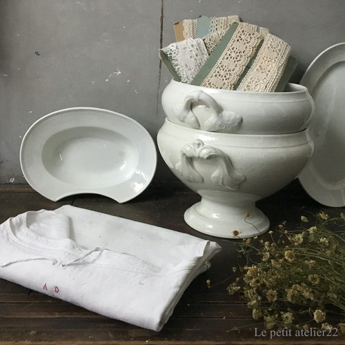 フランスアンティーククレイユエモントロースーピエール レギュ