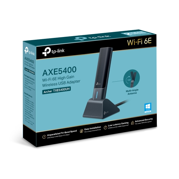 Archer TXE5400UH | AXE5400 Wi-Fi 6E High Gain Wireless USB Adapter
