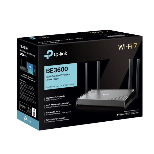 Archer BE220 | BE3600 Dual-Band Wi-Fi 7 Router | TP-Link Nordic