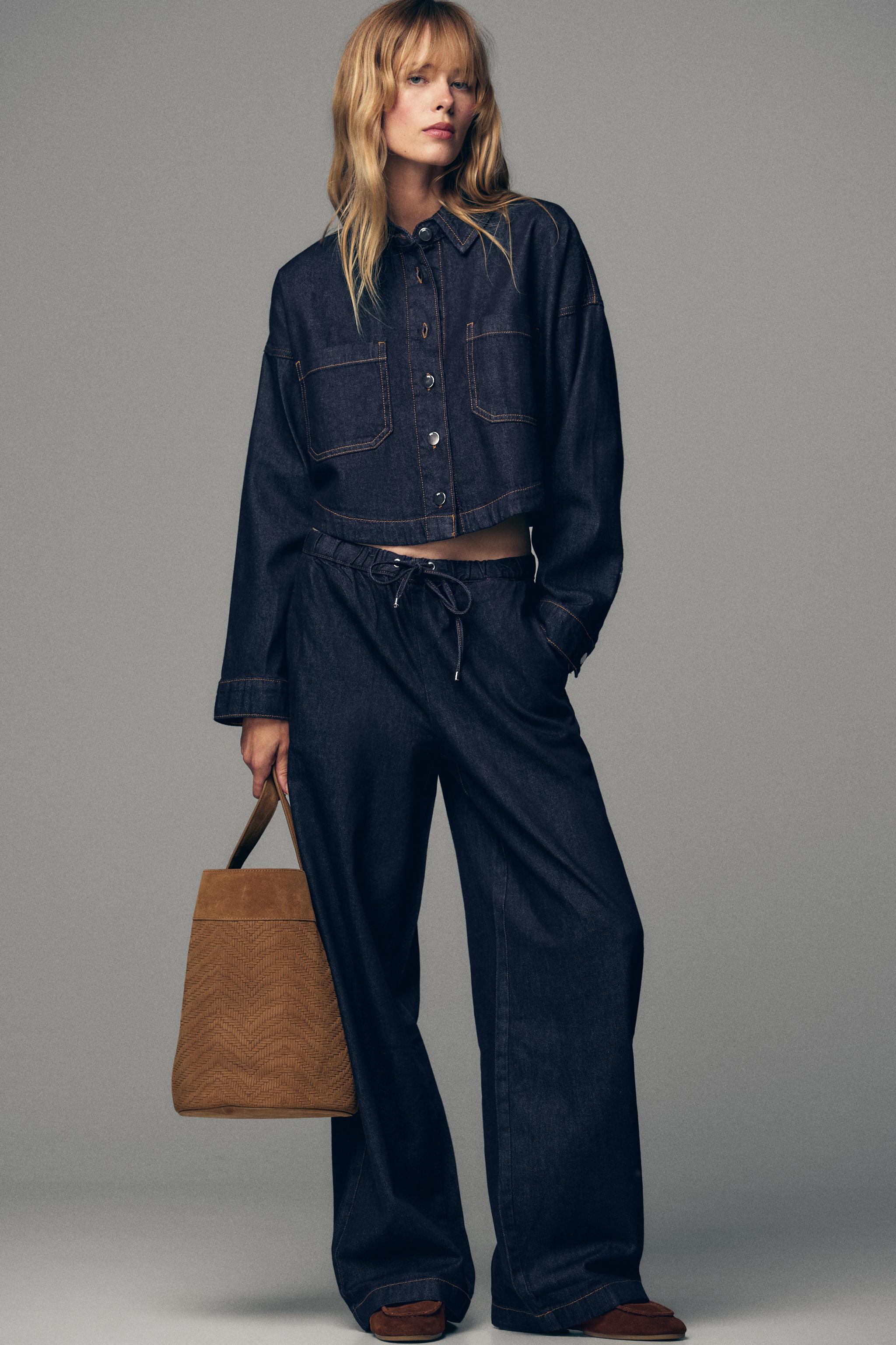 Z1975 JOGGER WIDE LEG JEANS - Blue | ZARA Canada