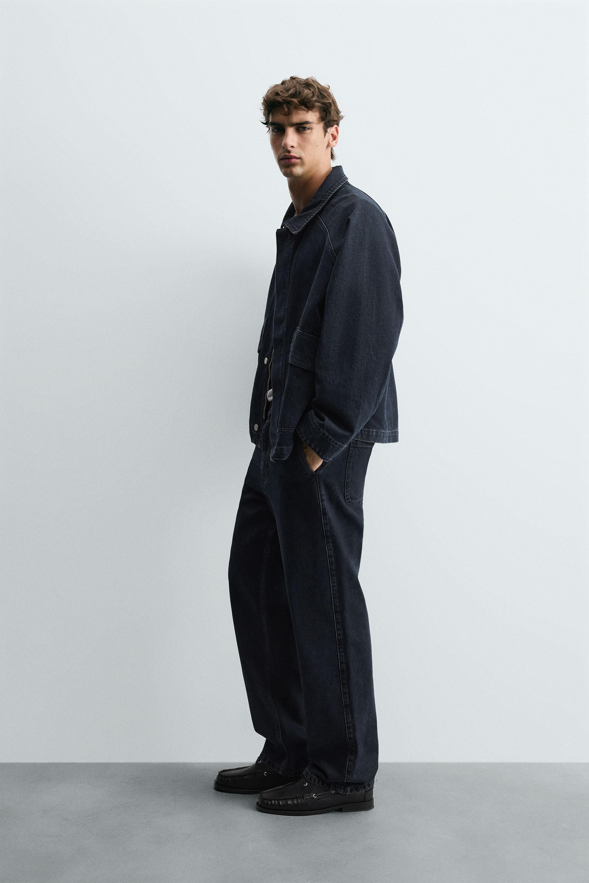 ZARA MAN 総柄 デニム調 サマー セットアップ ZARA MAN 総柄 デニム調