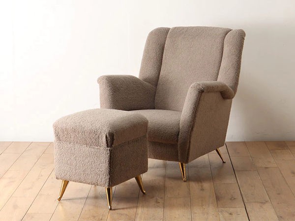 Lloyd's Antiques Real Antique Armchair & Ottoman / ロイズ