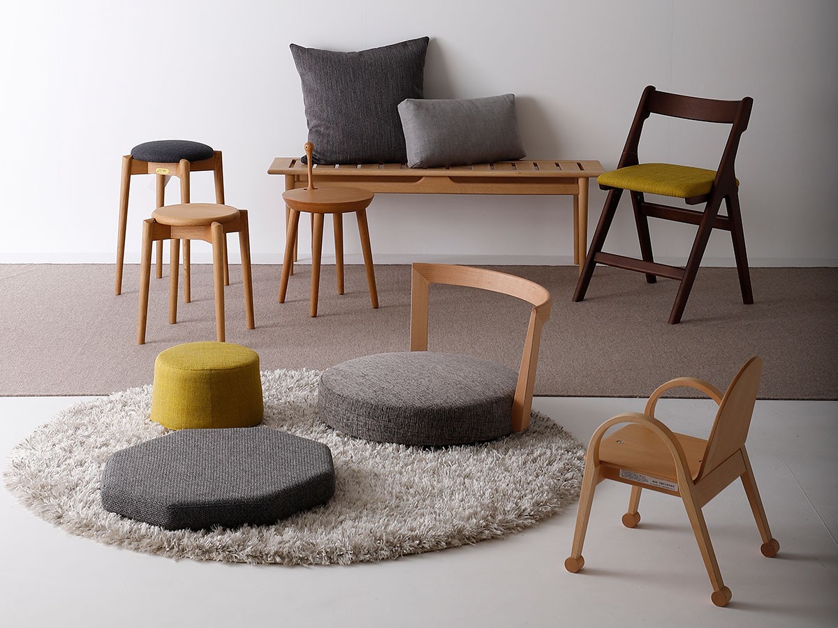 KSM】 日進木工 座椅子 木製フレーム 布張り MAWARIZA 日進木工 ac