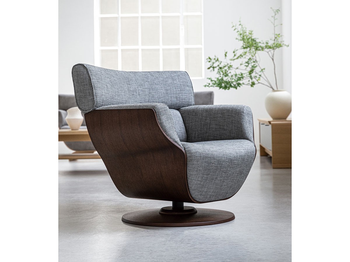 フジ家具 アンティーク調 ストライプ柄アーム付き1人掛けソファ