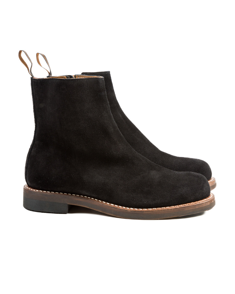 Rolling Dub Trio Casper Side Zip Boot - Black Oiled Suede