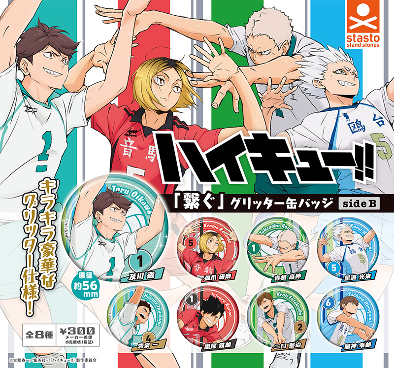 standstones ハイキュー‼「繋ぐ」グリッター缶バッジ sideB