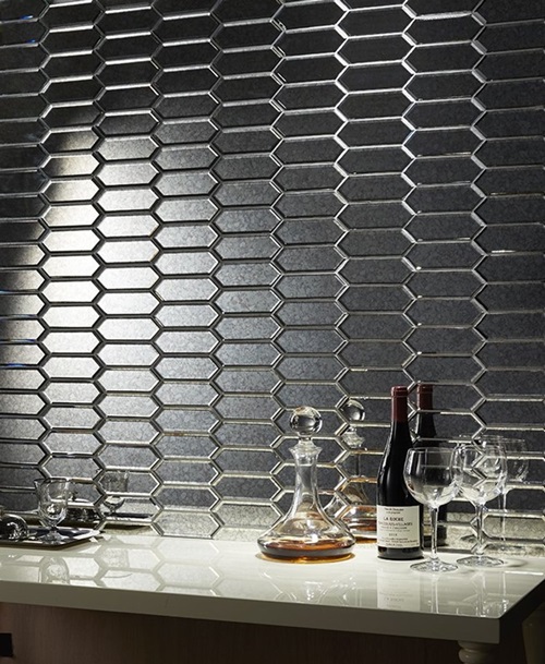 タイル DTL-R/HXM-1 リクシル ヘキサミラー デザインタイル 変形六角形