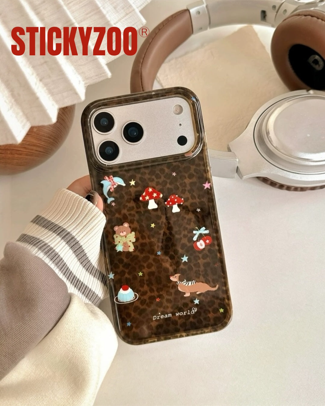 sticky zoo ブラウン iPhone用ケース sticky zoo ブラウン iPhone用