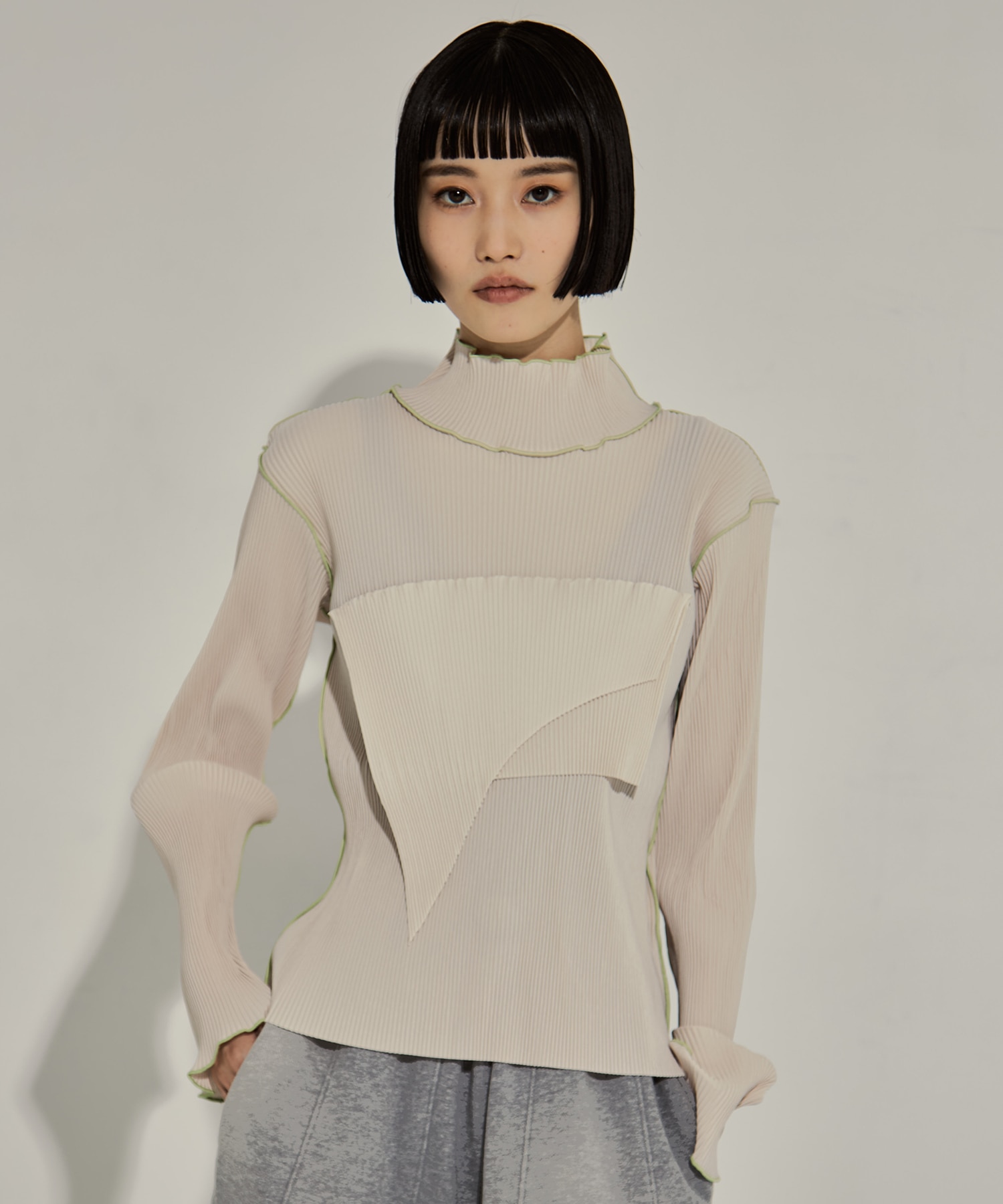 T*D* WAVE LONG SLEEVE TOP *HIGH NECK TYPE(FREE BLACK