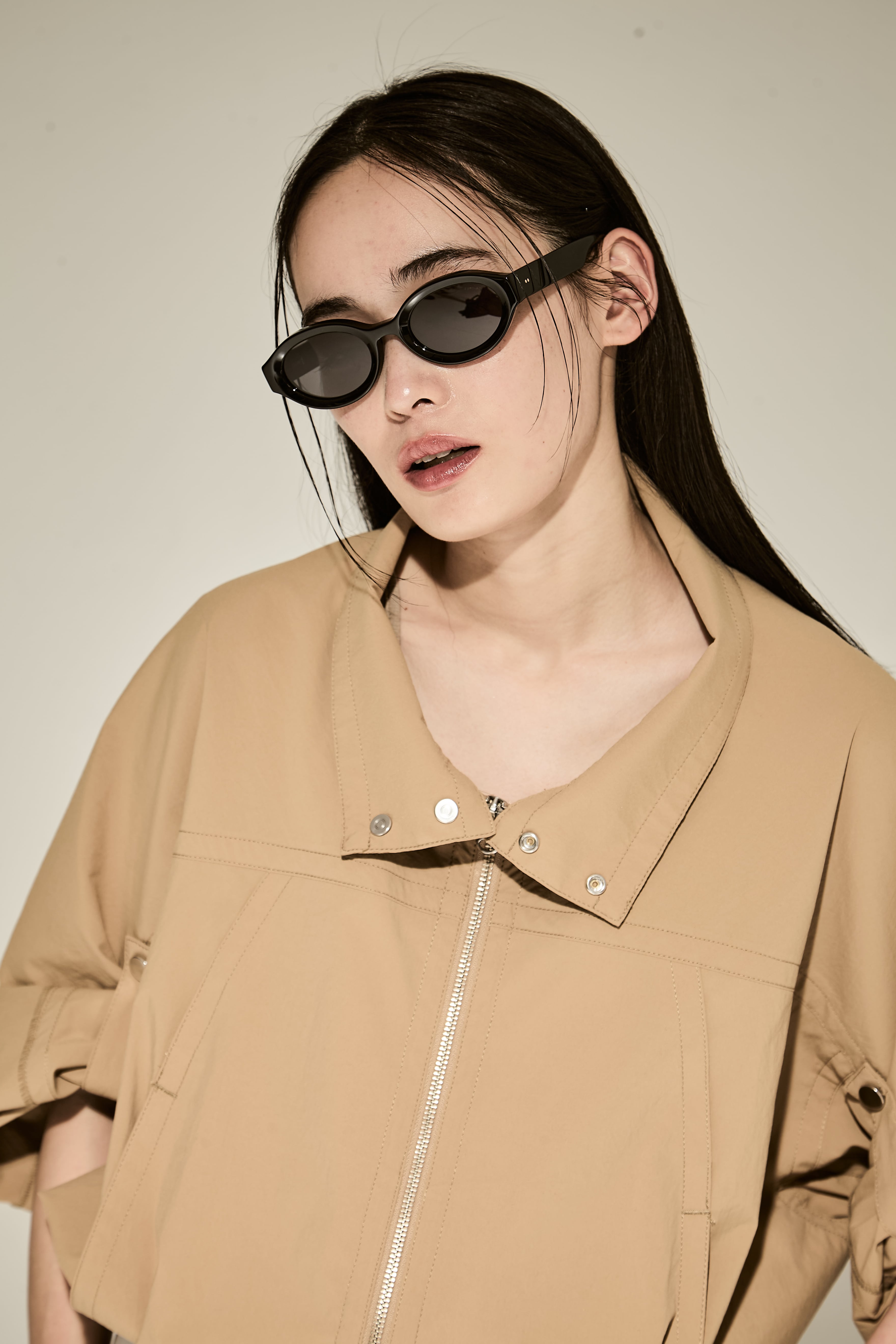 BLANC OVAL TELEVISION-CUT SUNGLASSES(FREE BLACK): FETICO: WOMENS