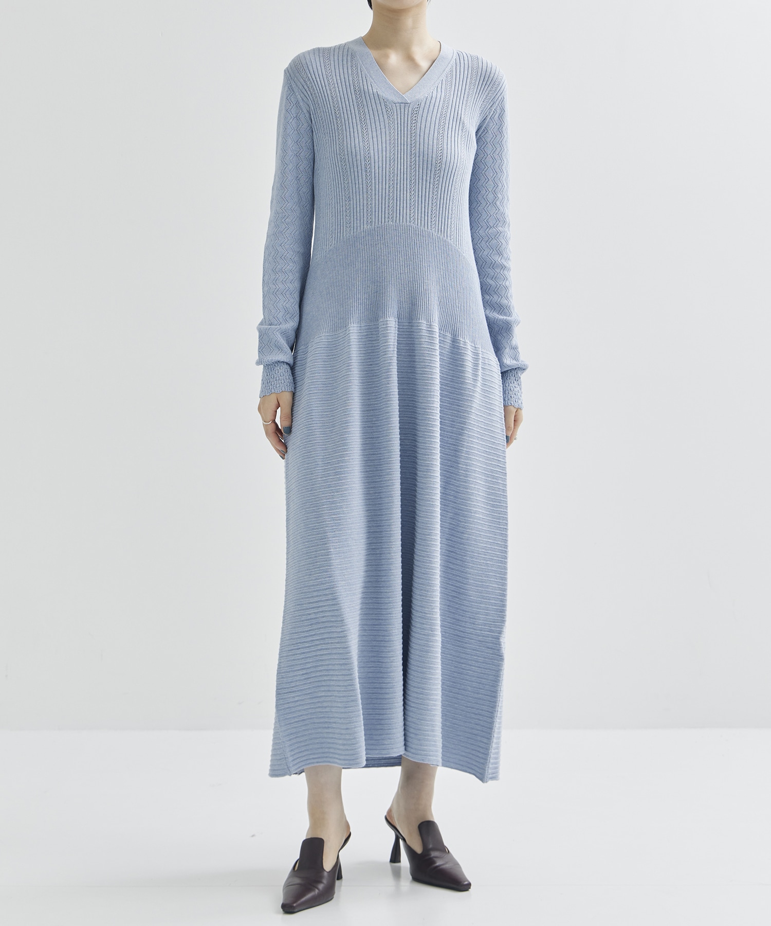 WAN-FK03-1001(ニットワンピース)(36 LIGHT BLUE): AKANE UTSUNOMIYA