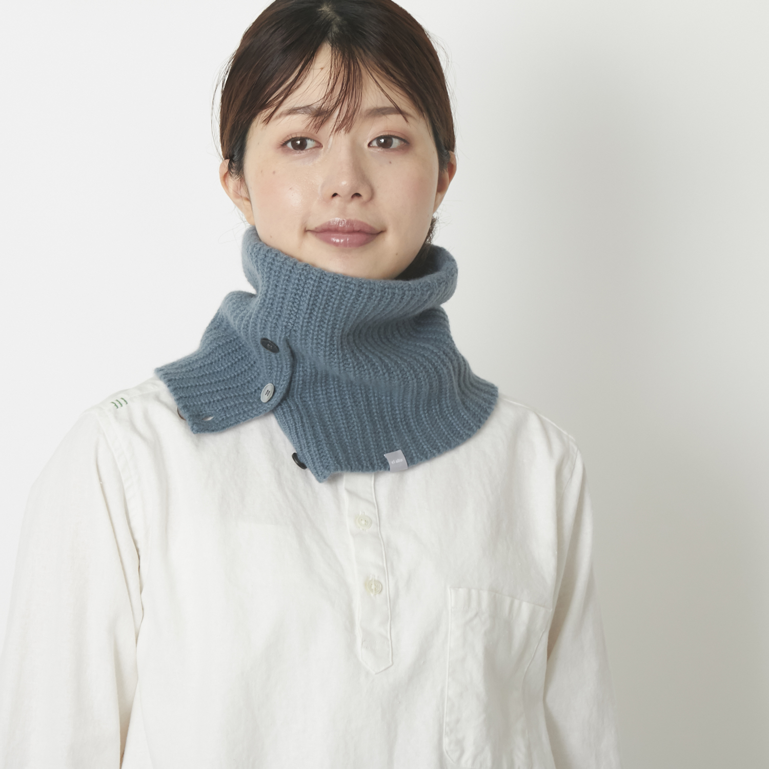 el alto/カシミヤ100%畦スヌード -くたっとせずに首に沿うカシミヤ