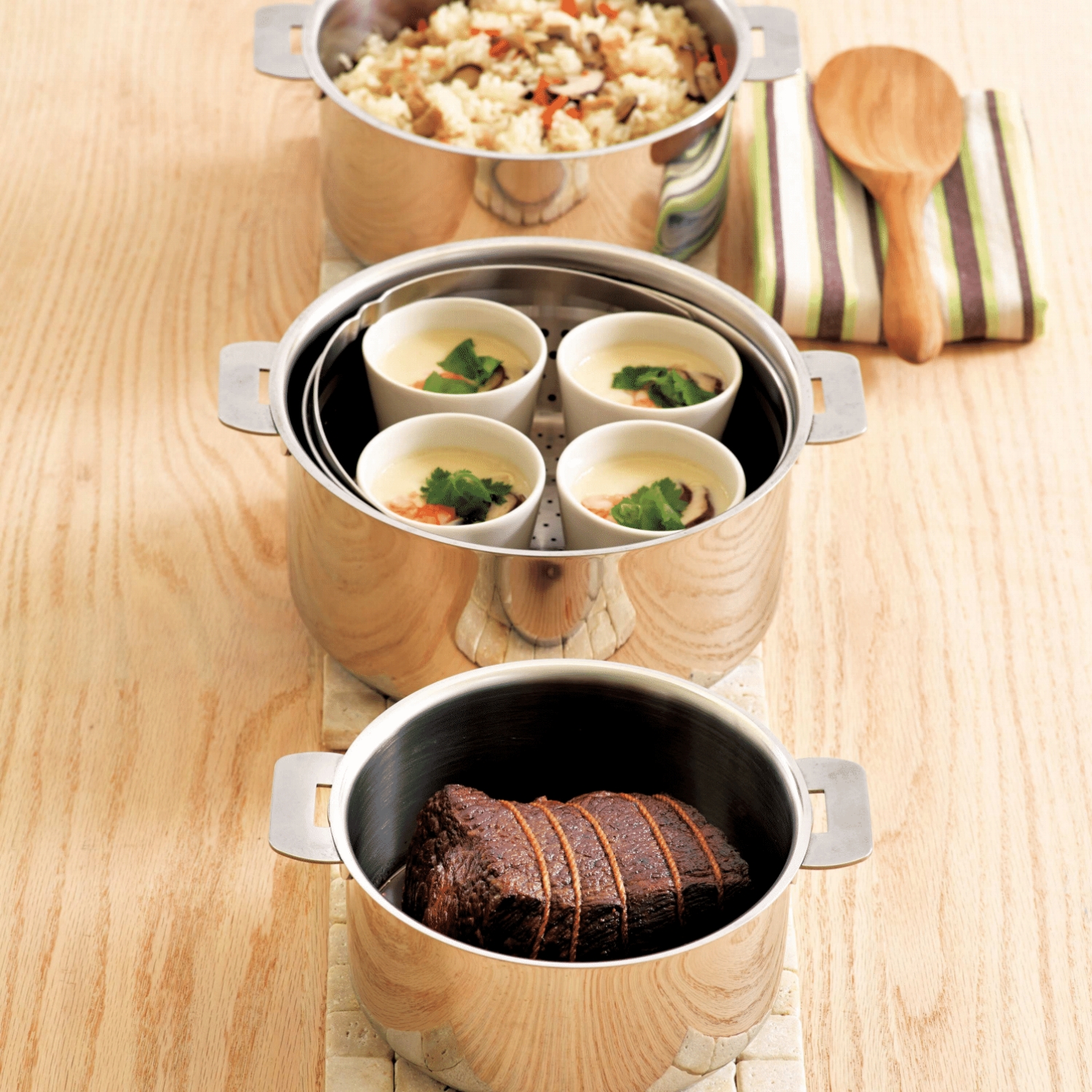 CRISTEL/グラフィット 深鍋 18cm -収納性抜群！ハンドル着脱式の