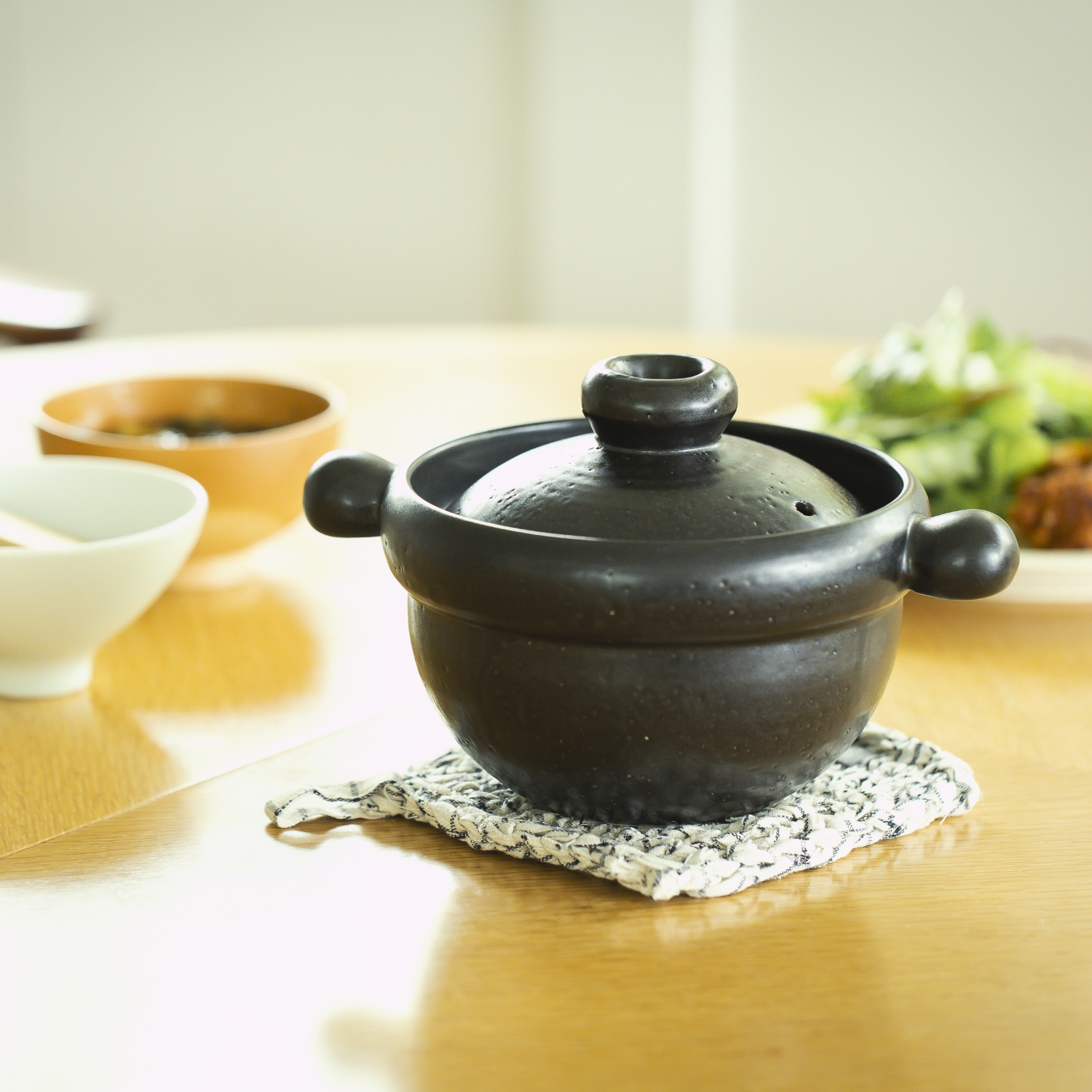 弥生陶園/丸ごはん土鍋 2.5合 -短時間でふっくら炊けるごはん土鍋