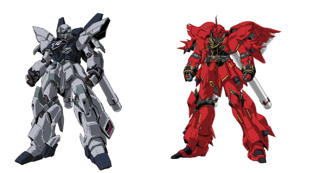 メカニカル4体セット】サザビー、ニューガンダム、シナンジュ4体