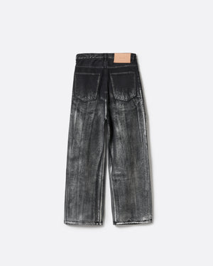 2TUCK WIDE DENIM PANTS -ENTASIS -II-【FOILED WASH BLACK】 – SUBLATIONS