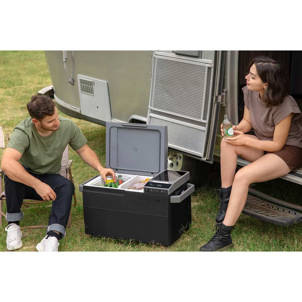 ECOFLOW ポータブル冷蔵庫 Cyclopentane グレー 55L EcoFlow、製氷機を