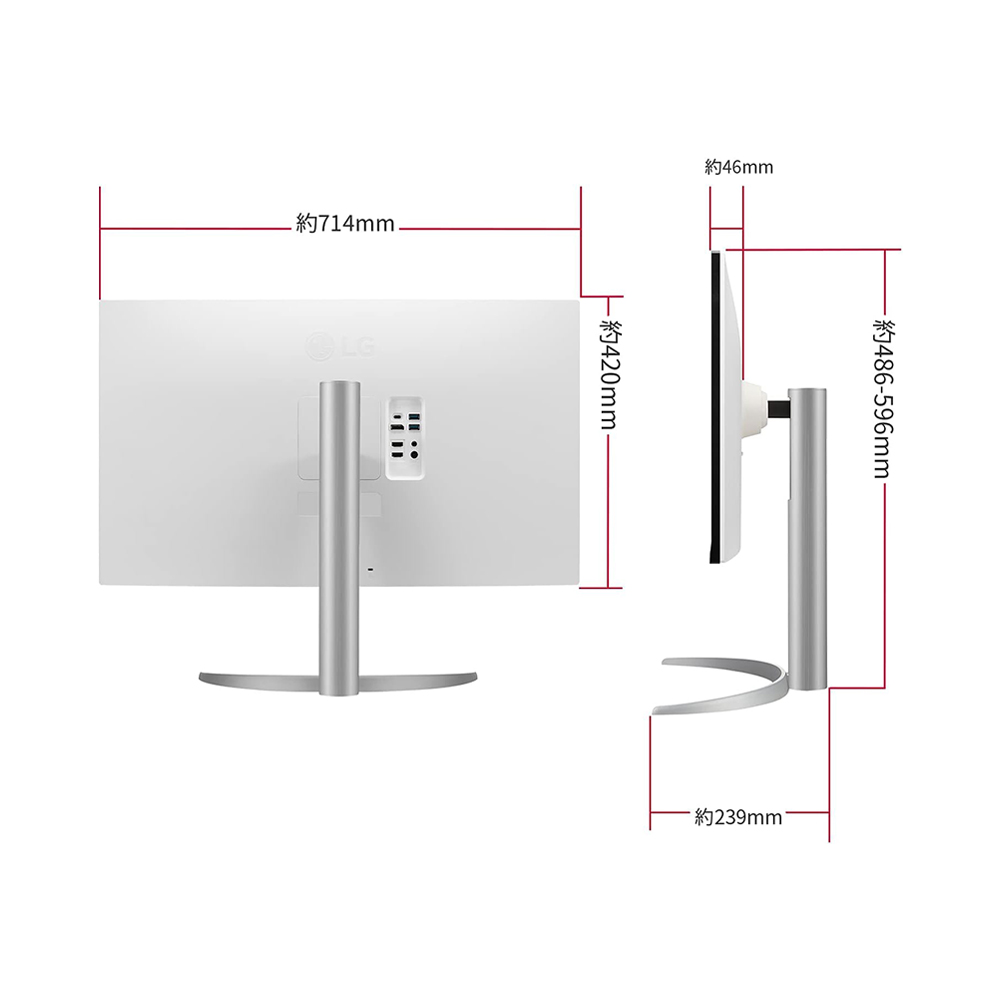 LG LG 31.5インチ モニター(32UP550N-W.AJL) / エルジー | 家具・家電