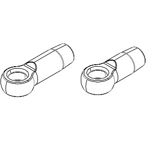 MSシリーズ用 アルミ製 ハードコート サスペンション ボール セット(12