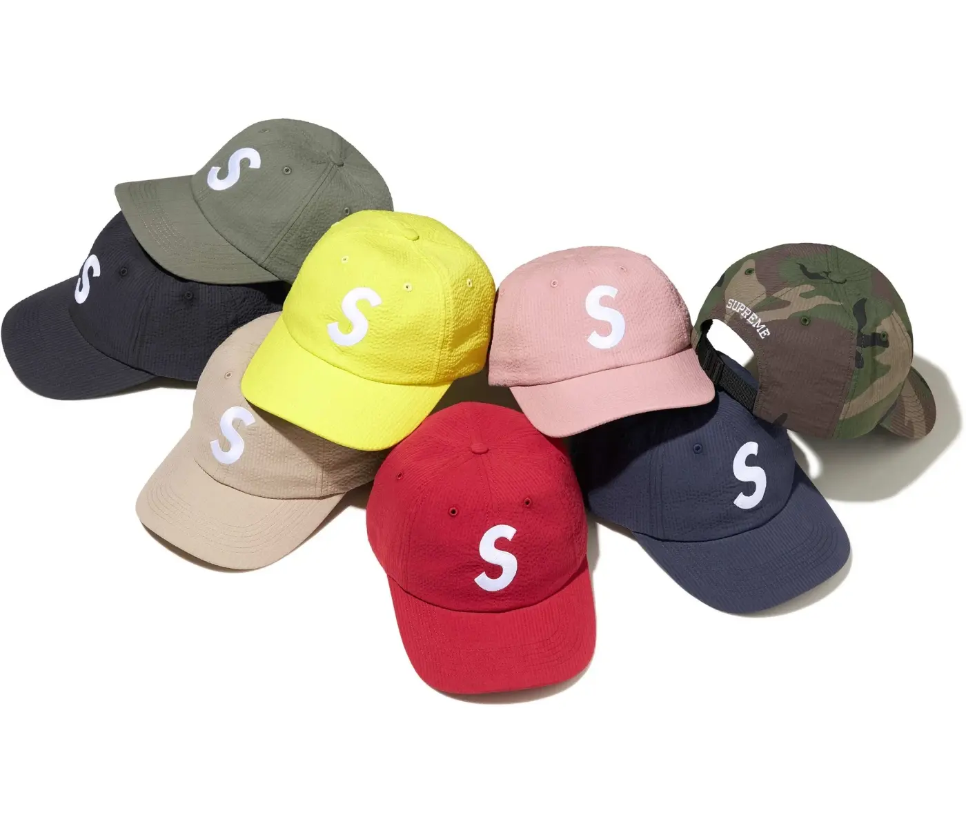 Seersucker S Logo 6-Panel | Supreme 24ss