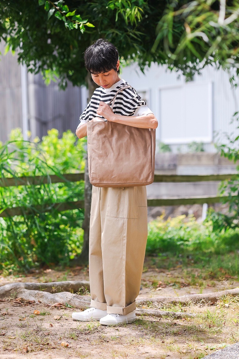 homspun 高密度ウェポンひも付き ワイドパンツ - SUSCON + RUSTIC