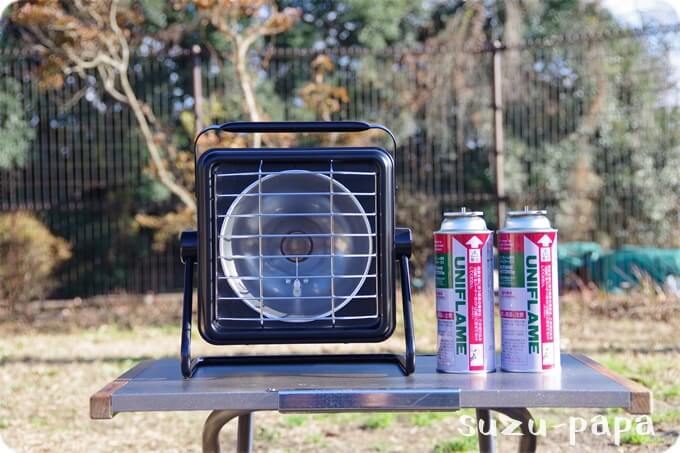 レビュー】便利でお手軽！ユニフレームの「ガスヒーター ワームⅡ」を