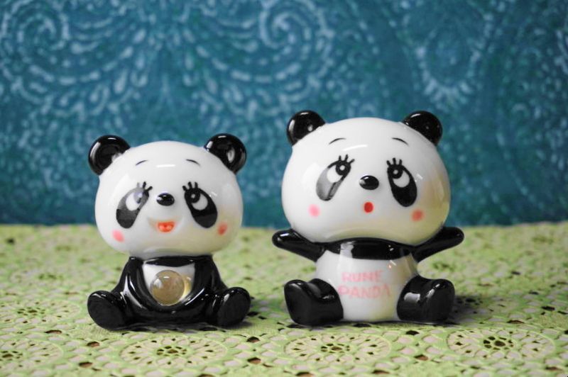 内藤ルネ ルネパンダ貯金箱小 陶器置物 各種 R15